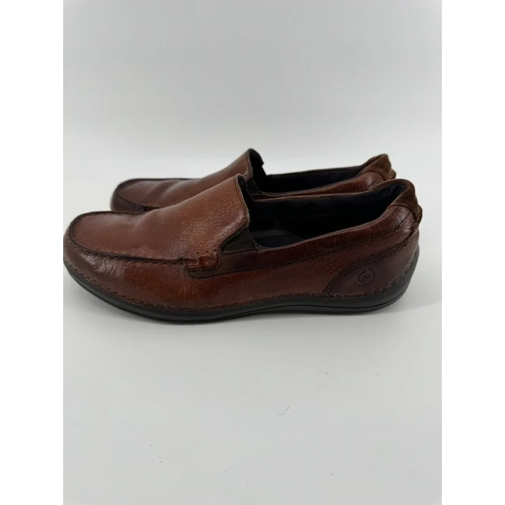 Rockport Mens prowalker Brown Leather Slip On Loafers adiPRENE Shoes Size 9 M